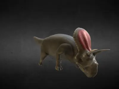 Torozaur Jurassic Dinosaur Low-poly 3D model