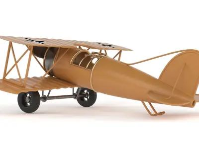 Vintage Retro Iron Aircraft Handicraft 3D model