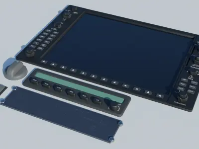 Airplane instruments pack Low-poly 3D model