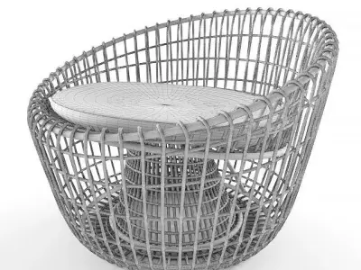bamboo chair 3D model purchase