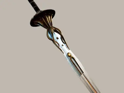 Mushroom sword Low-poly 3D model