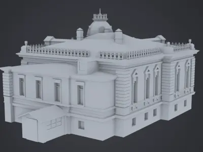 1900s Old House Low-poly 3D model