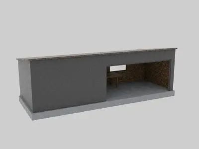 Abandoned workshop 01 Free low-poly 3D model