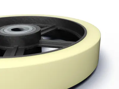 Nylon Core Caster Wheel Set 3D model