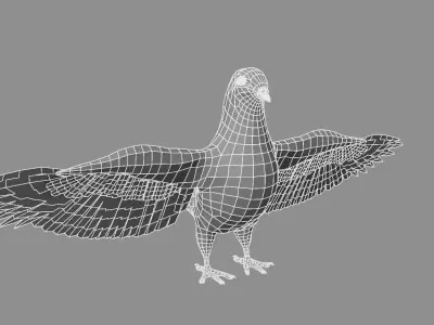 White Pigeon 3D model