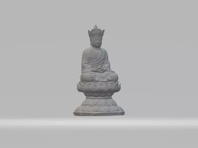 Ksitigarbha Bodhisattva Buddha Statue 3D print model