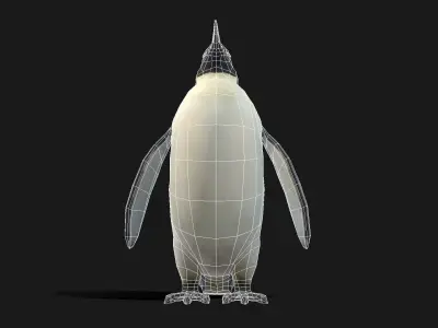 Emperor Penguin - Animated Low-poly 3D model