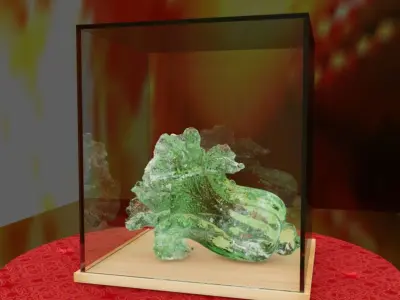 Chinese green cabbage crystal gem 3D model