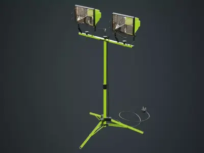 Mobile Construction Light 1 Untextured 3D model