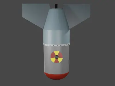 Nuclear bomb missile Low-poly 3D model