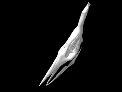 Pterasaur skull Low-poly 3D model