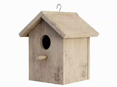 Birdhouse Set Low-poly 3D model