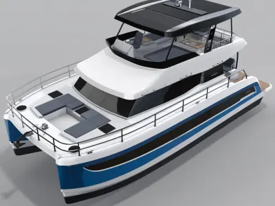 3D power catamaran FOUNTAINE PAJOT MY 6 3D model