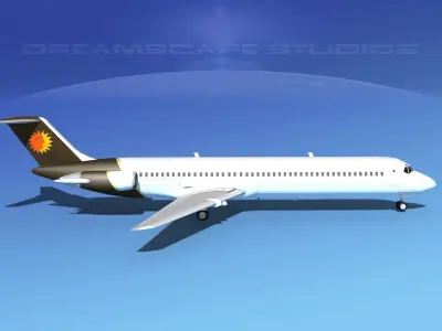 Douglas DC-9-50 National 3D model