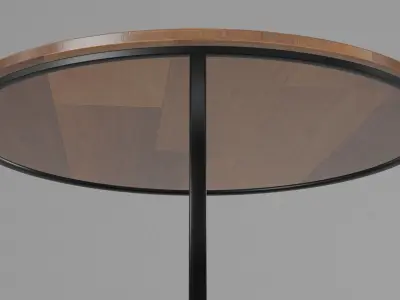 Low poly steel table Free low-poly 3D model