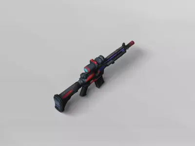 Modern Tactical Assault Rifle 3D Model 3D model