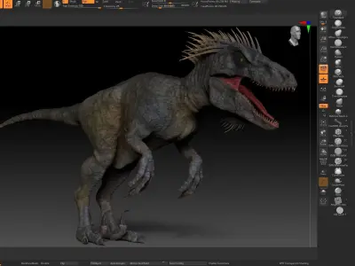 Dinosaur UtahRaptor SCULPT Project 3D model