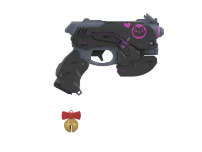  DVa Blaster Black Cat Skin - Overwatch - Commercial - STL 3D print model
