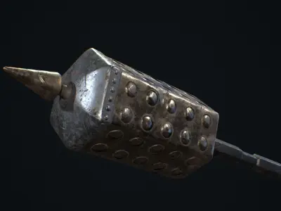Medieval Weapon Mace -PBR- Game Ready Low-poly 3D model