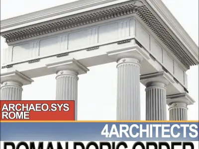 Roman Doric Order Elements 3D model