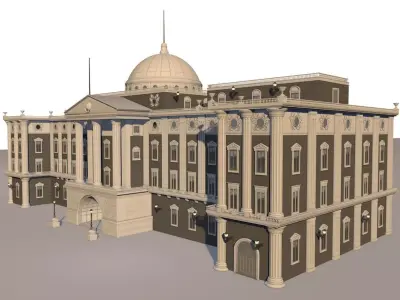 Neoclassical palace 3D model