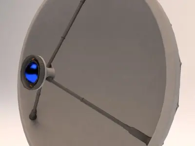 Radiotelescope Observatory Satellite Antenna 3D model
