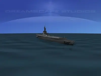 Balao Class Submarine USS Balao SS285 3D model