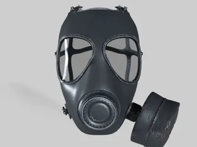 Gas Protection Mask and Hazmat Mask 3D model