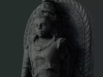 Low Poly PBR Shiva Statue Low-poly 3D model