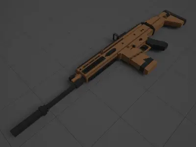 Voxel FN-Scar 3D model