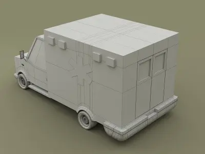 Cartoon Ambulance 3D model