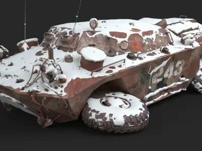FUG OT 65 Destroyed Snow 3D model