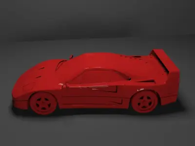 Ferrari F40 3D Model Ready For Print Free 3D print model