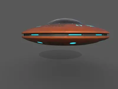 Alien Spaceships Low-poly 3D model