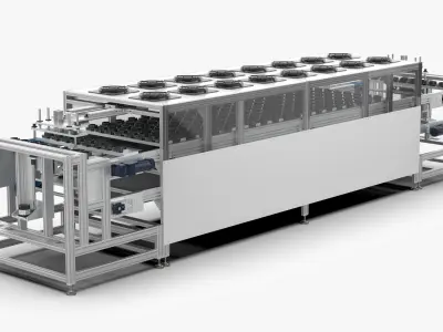 BMC Plastic Sealed Stator Cooling Line 3D model