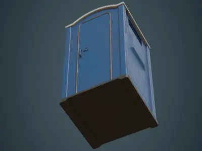 Portable Toilet 3B Low-poly 3D model