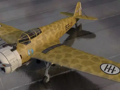 Breda Ba-65 A80 Nibbio 3D model