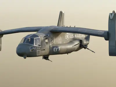 VTOL transporter gunship 3D model