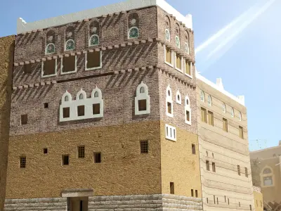 Historical Yemeni house - with high detailed exterior 3D model