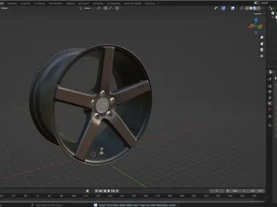 Niche Milan Wheel Offset Dark Tinted Face With Matte Black 3D model