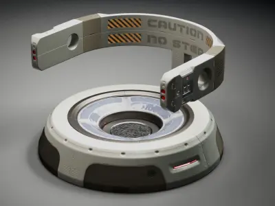 Sci-fi Service Drone Low-poly 3D model