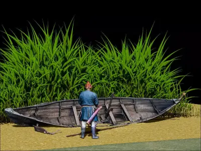 Wiking ship FREA Low-poly 3D model