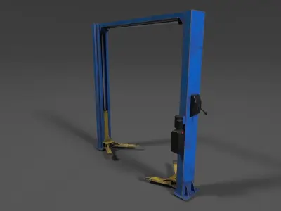 Car Lift Low-poly 3D model