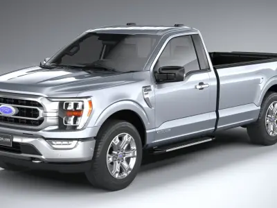 Ford F150 XLT Regular cab 2022 3D model