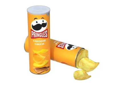 pringles cheddar cheese Low-poly 3D model