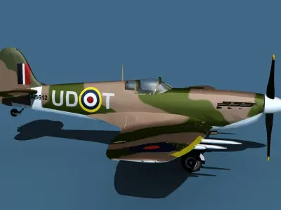 Supermarine Spitfire Mk5C V02 RAF 3D model
