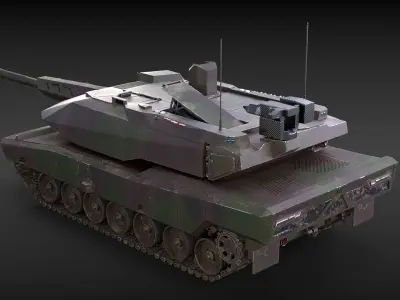 KF-51 Panther German Main Battle Tank Camo 3D model purchase