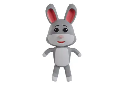 3D model of a cartoon rabbit 3D model