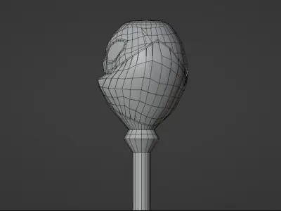 Owlbert Staff Form Free low-poly 3D model