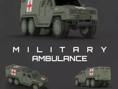 Military ambulance 3D model